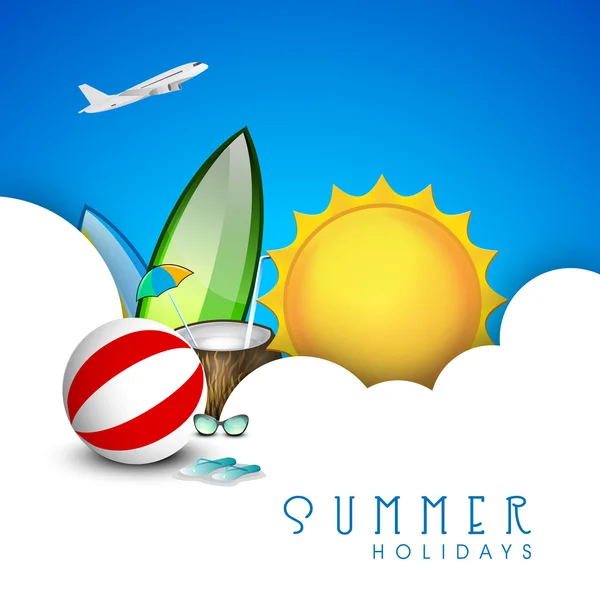 Summer holidays background. — Stock Vector