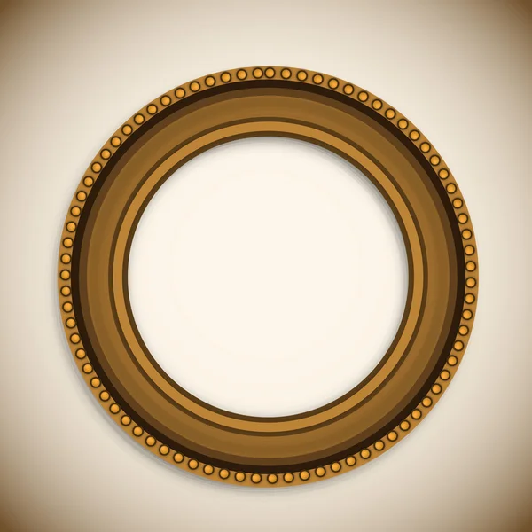 Beautiful decorated circle photo frame. — Stock Vector