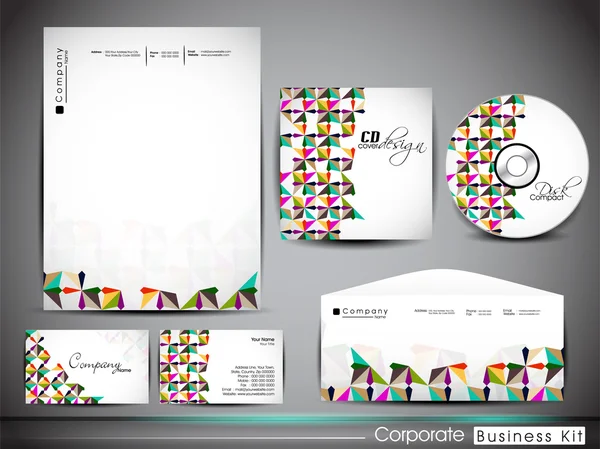 Kit Corporate Identity professionale o kit business con artisti — Vettoriale Stock