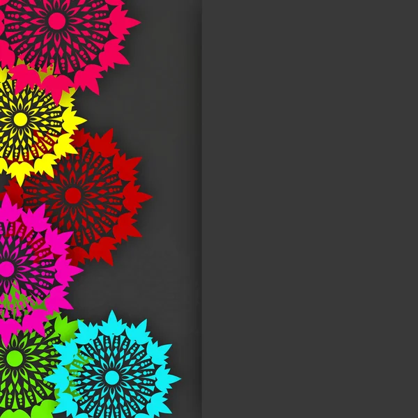 Fundo abstrato bonito com flores. — Vetor de Stock