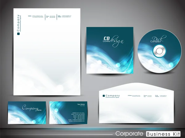 Professionelles Corporate Identity Kit oder Business Kit mit artisti — Stockvektor