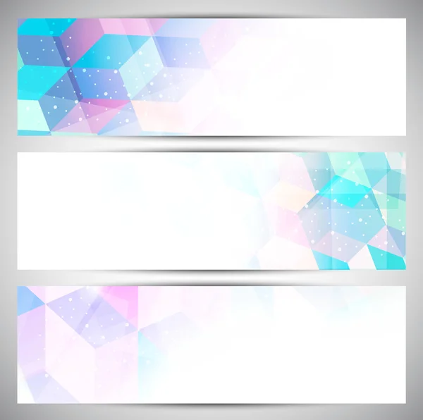 Encabezado del sitio web o conjunto de banners. EPS 10 . — Vector de stock