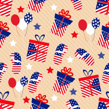 4 Temmuz, Amerikan Bağımsızlık günü için seamless modeli.