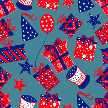 4 Temmuz, Amerikan Bağımsızlık günü için seamless modeli.