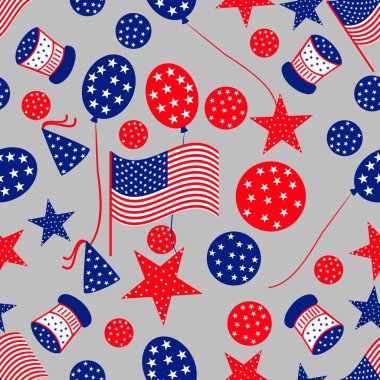 4 Temmuz, Amerikan Bağımsızlık günü için seamless modeli.