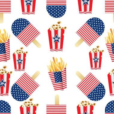 4 Temmuz, Amerikan Bağımsızlık günü için seamless modeli.