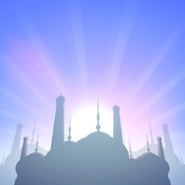 soyut Müslüman topluluk festival eid mubarak arka plan.