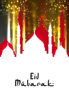 soyut Müslüman topluluk festival eid mubarak arka plan.