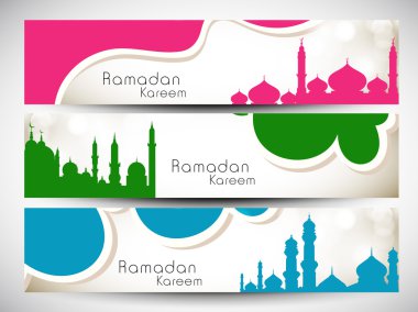 Web sitesi başlık veya afiş Müslüman topluluk kutsal ay koç için ayarla