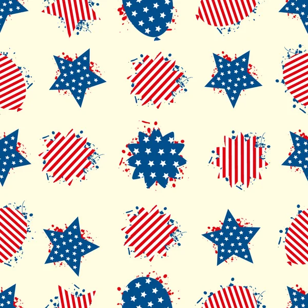 Seamless pattern for 4th of July, American Independence Day. — Stock Vector