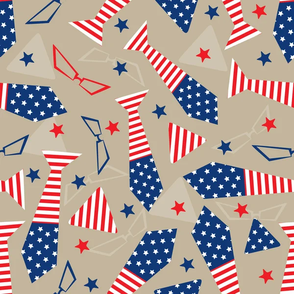 Modèle sans couture pour le 4 Juillet, Jour de l'indépendance américaine . — Image vectorielle