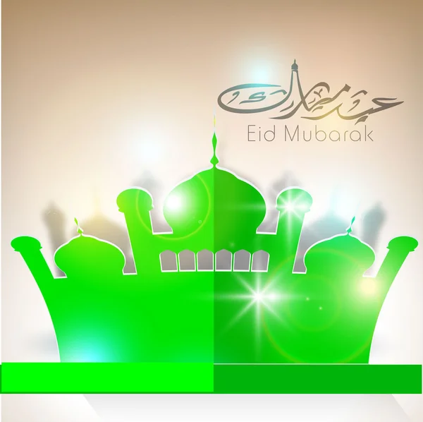 Abstract Muslim community festival Eid Mubarak background. — Stock Vector