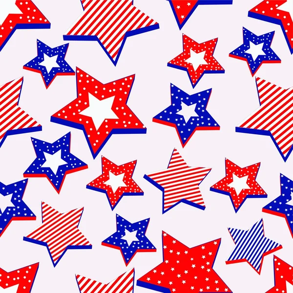 Seamless pattern for 4th of July, American Independence Day. — Stock Vector