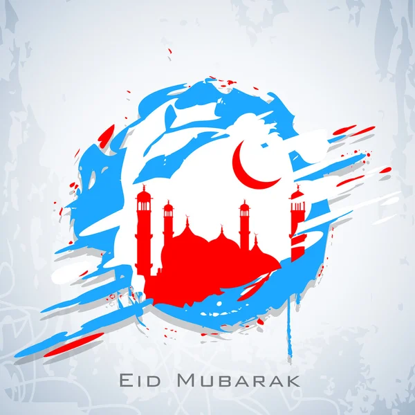 Streszczenie społeczności muzułmańskiej Festiwal eid mubarak tło. — Wektor stockowy