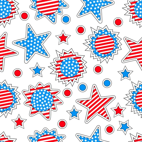 Seamless pattern for 4th of July, American Independence Day. — Stock Vector