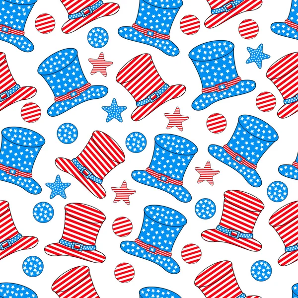 Seamless pattern for 4th of July, American Independence Day. — Stock Vector