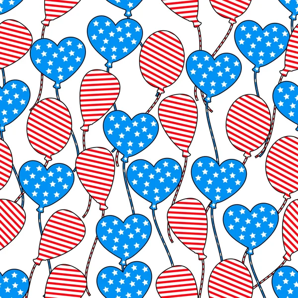 Seamless pattern for 4th of July, American Independence Day. — Stock Vector