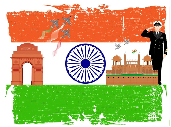 Fondo del Día de la Independencia India . — Archivo Imágenes Vectoriales