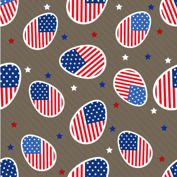 Varrat nélküli mintát az amerikai függetlenség napja július 4.. — Stock Vector