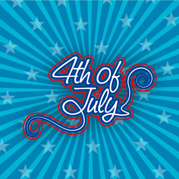 4th of July, American Independence Day background. — Stock Vector