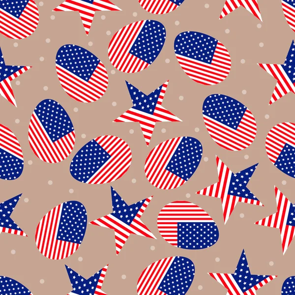 Seamless pattern for 4th of July, American Independence Day. — Stock Vector