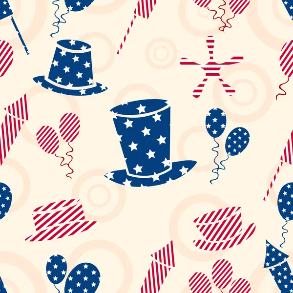 Seamless pattern for 4th of July, American Independence Day. — Stock Vector