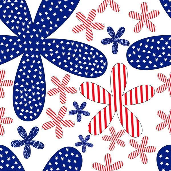 Seamless pattern for 4th of July, American Independence Day. — Stock Vector