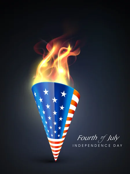 4th of July, American Independence Day background. — Stock Vector