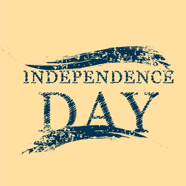 Día de la Independencia texto sobre fondo marrón aislado . — Archivo Imágenes Vectoriales