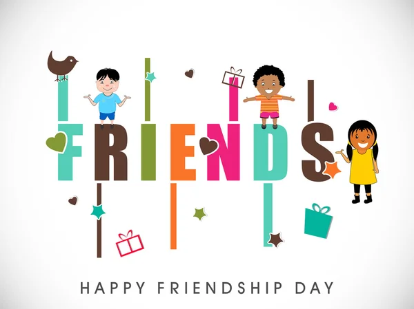 Happy Friendship Day Háttér. — Stock Vector
