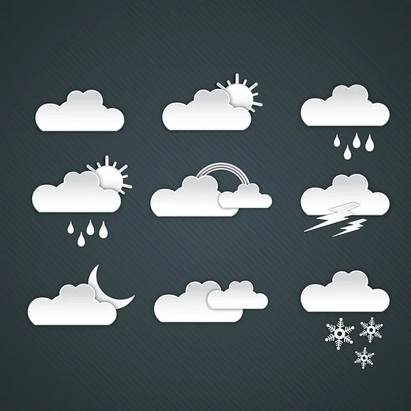 Weather icons set. — Stock Vector