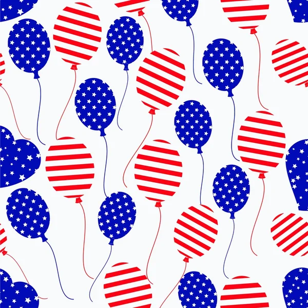 7 月美国独立日的第四届无缝模式. — 图库矢量图片