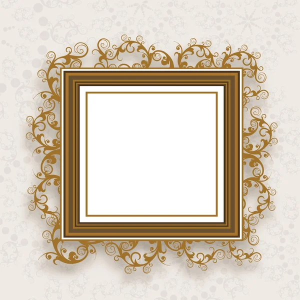 Set fotoframes op abstracte achtergrond. — Stockvector