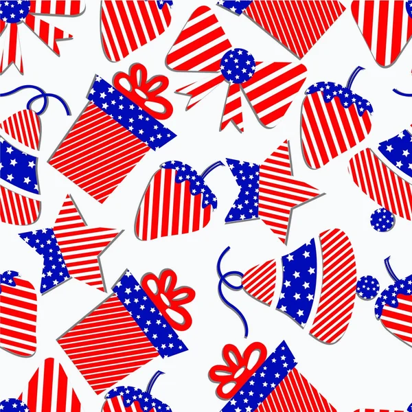 Seamless pattern for 4th of July, American Independence Day. — Stock Vector