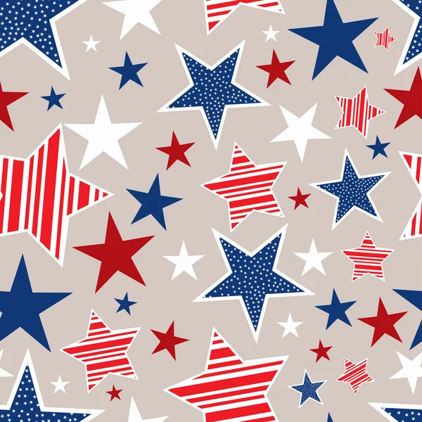 Seamless pattern for 4th of July, American Independence Day. — Stock Vector