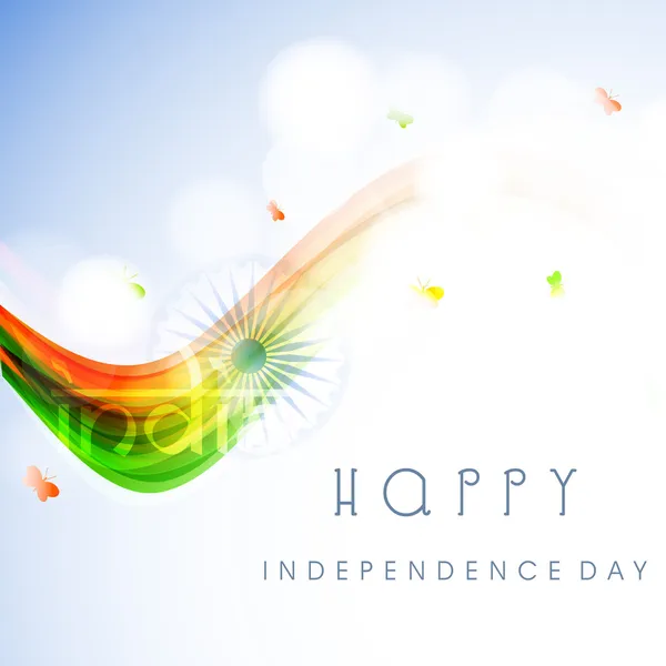 Happy Indian Independence Day background with national flag colo — Stock Vector