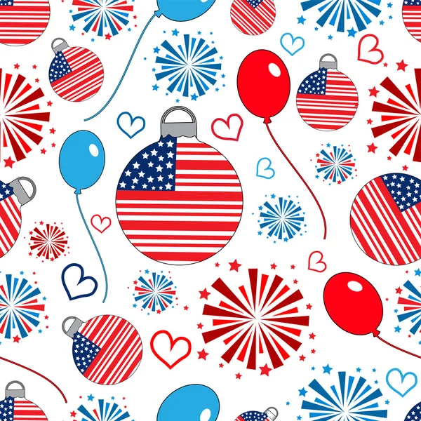 Modèle sans couture pour le 4 Juillet, Jour de l'indépendance américaine . — Image vectorielle