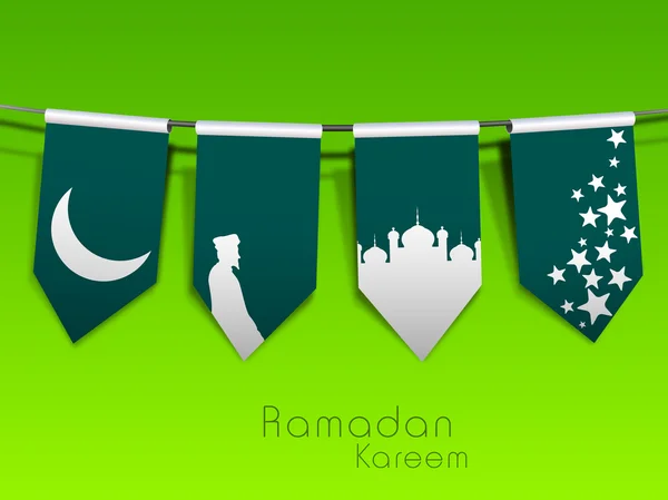 Concetto per la comunità musulmana Mese Santo del Ramadan Kareem . — Vettoriale Stock