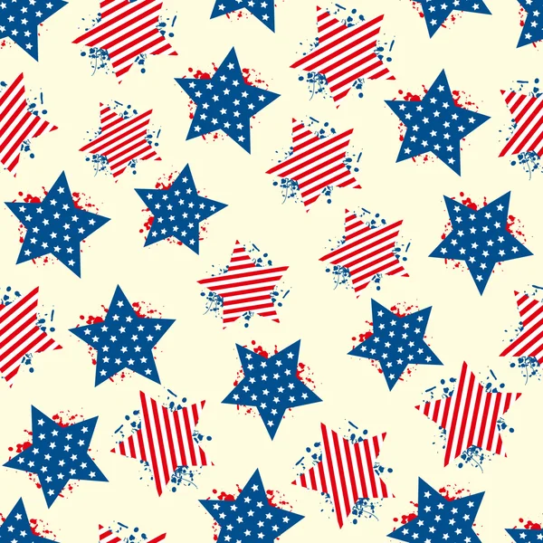 Бесшовный рисунок на 4 июля, День независимости США . — стоковый вектор