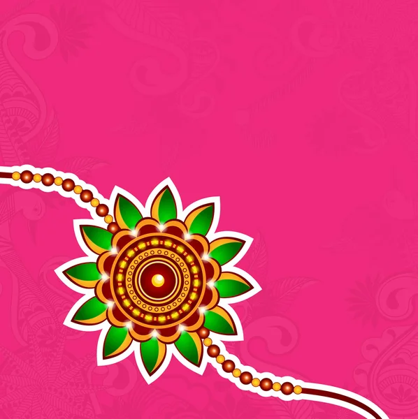 Indian festival Raksha Bandhan background with beautiful rakhi a — Stock Vector