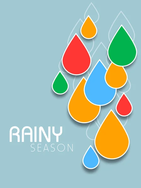 Résumé de la saison des pluies fond . — Image vectorielle