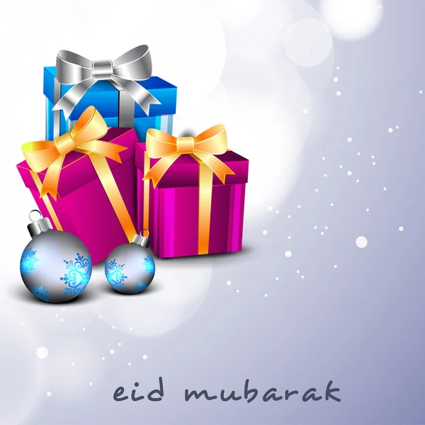 Resumen Festival de la comunidad musulmana Eid Mubarak fondo . — Archivo Imágenes Vectoriales