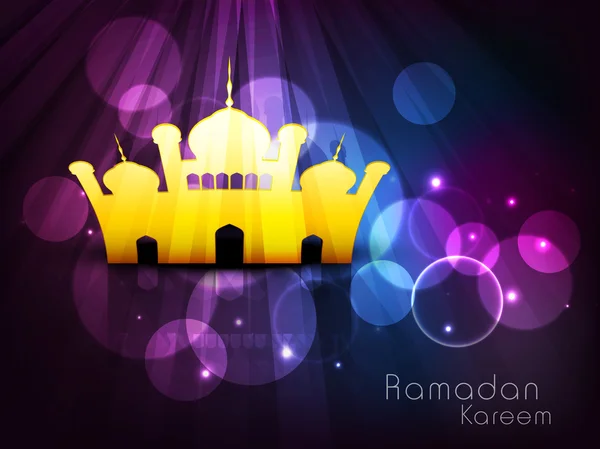 Concepto para la comunidad musulmana Mes Santo de Ramadán Kareem . — Vector de stock