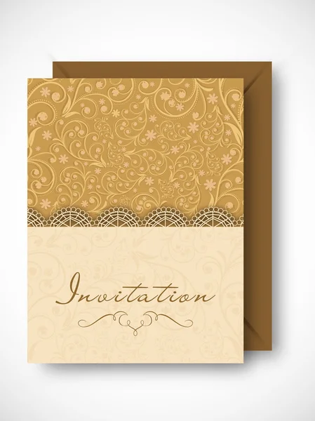 Belles cartes d'invitation fleuries décorées . — Image vectorielle