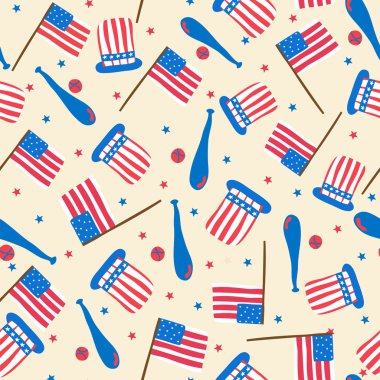 4 Temmuz, Amerikan Bağımsızlık günü için seamless modeli.