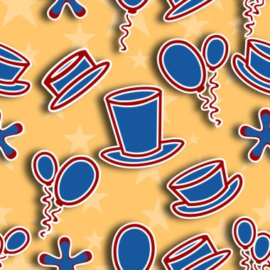 4 Temmuz, Amerikan Bağımsızlık günü için seamless modeli.