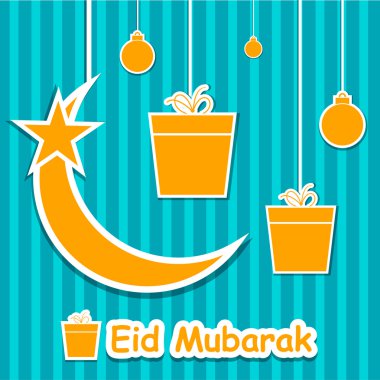 soyut Müslüman topluluk festival eid mubarak arka plan.