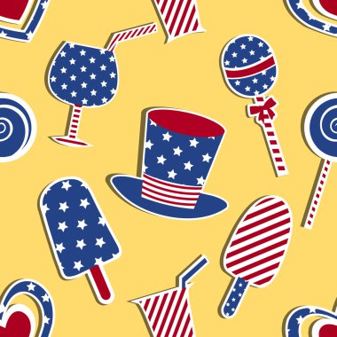 4 Temmuz, Amerikan Bağımsızlık günü için seamless modeli.