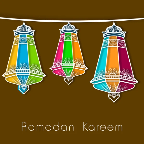 Concept voor Islamitische Gemeenschap heilige maand ramadan kareem. — Stockvector