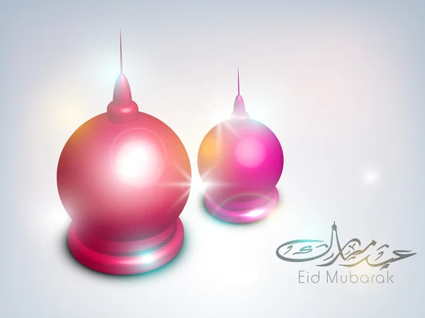 Astratto festival della comunità musulmana Eid Mubarak sfondo . — Vettoriale Stock
